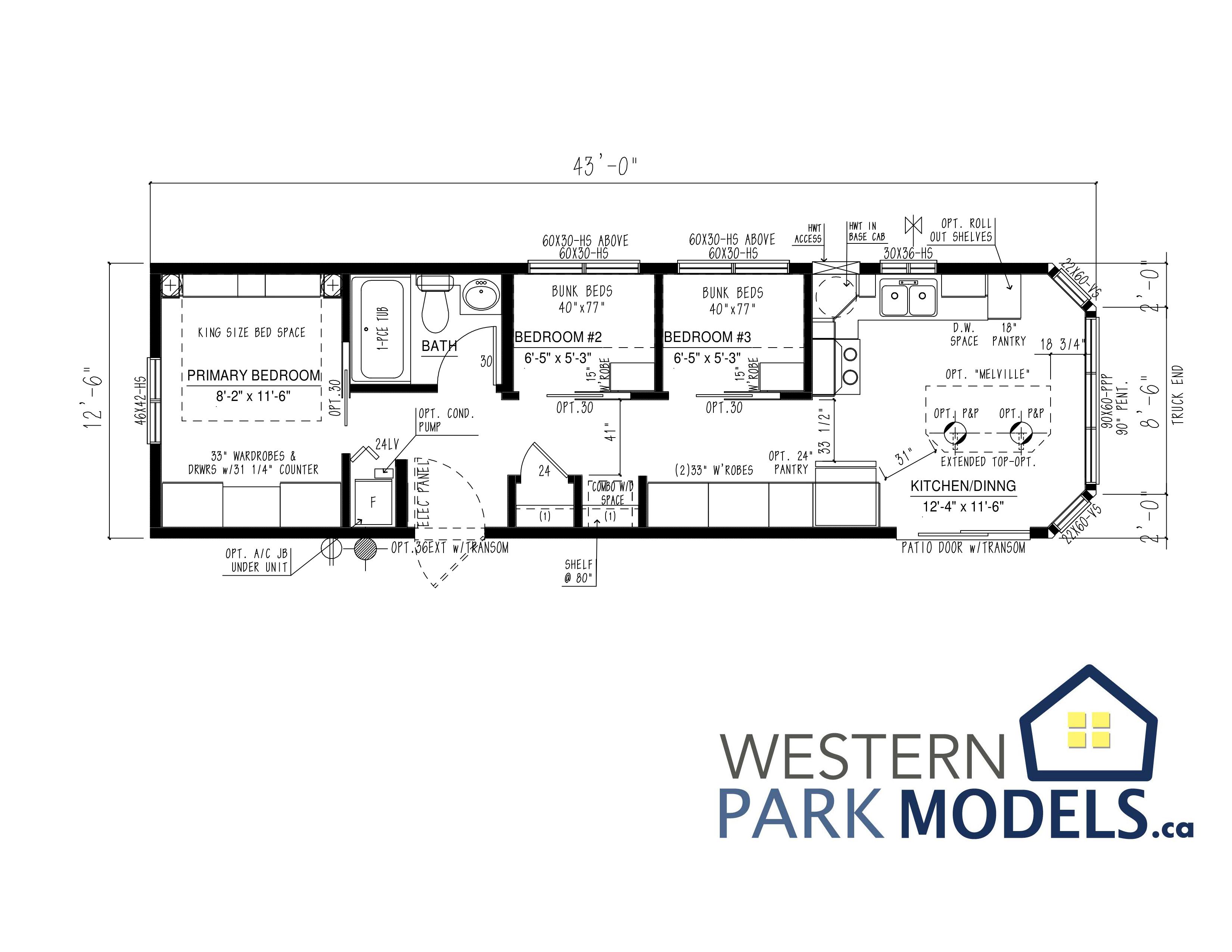 12 wide 3 bedroom
